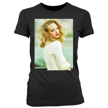 Amanda Seyfried Women's Junior Cut Crewneck T-Shirt