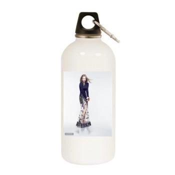 Amanda Seyfried White Water Bottle With Carabiner