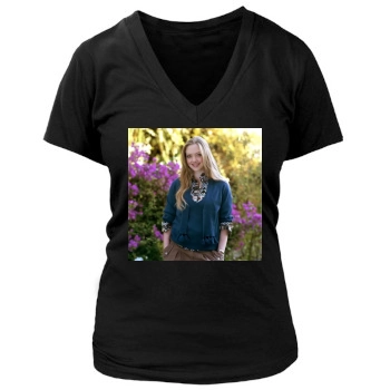 Amanda Seyfried Women's Deep V-Neck TShirt