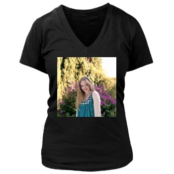 Amanda Seyfried Women's Deep V-Neck TShirt