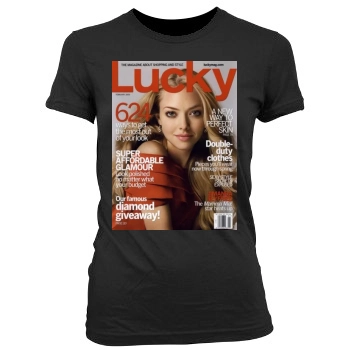 Amanda Seyfried Women's Junior Cut Crewneck T-Shirt