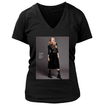 Amanda Seyfried Women's Deep V-Neck TShirt