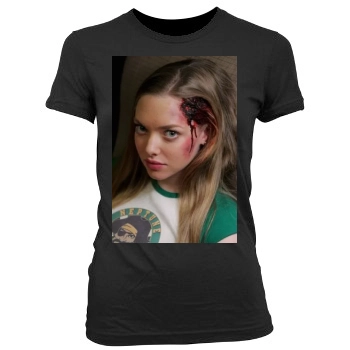 Amanda Seyfried Women's Junior Cut Crewneck T-Shirt