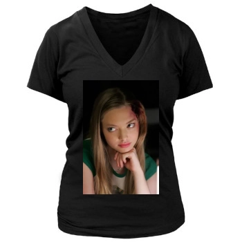 Amanda Seyfried Women's Deep V-Neck TShirt