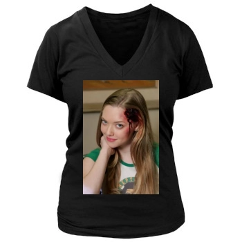 Amanda Seyfried Women's Deep V-Neck TShirt