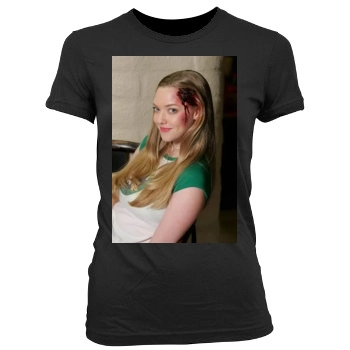 Amanda Seyfried Women's Junior Cut Crewneck T-Shirt