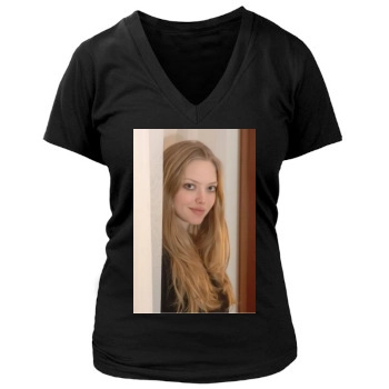 Amanda Seyfried Women's Deep V-Neck TShirt