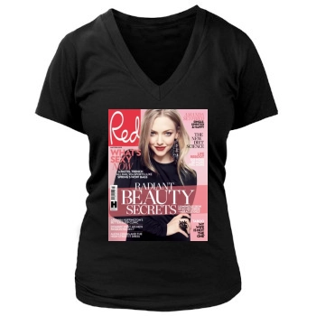 Amanda Seyfried Women's Deep V-Neck TShirt