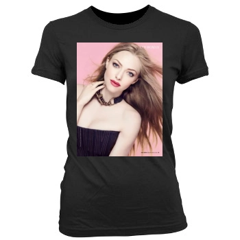 Amanda Seyfried Women's Junior Cut Crewneck T-Shirt