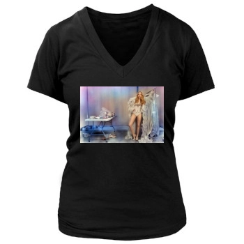 Amanda Seyfried Women's Deep V-Neck TShirt