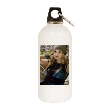 Amanda Seyfried White Water Bottle With Carabiner