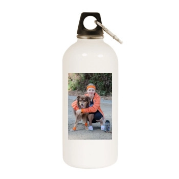 Amanda Seyfried White Water Bottle With Carabiner