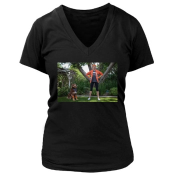 Amanda Seyfried Women's Deep V-Neck TShirt