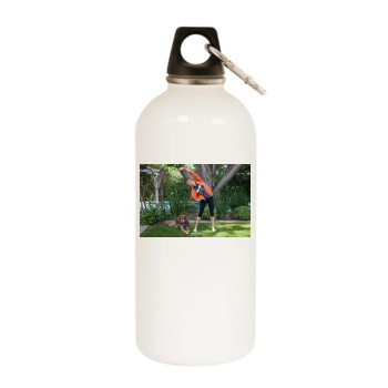 Amanda Seyfried White Water Bottle With Carabiner