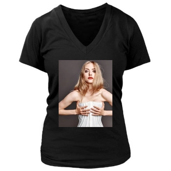 Amanda Seyfried Women's Deep V-Neck TShirt