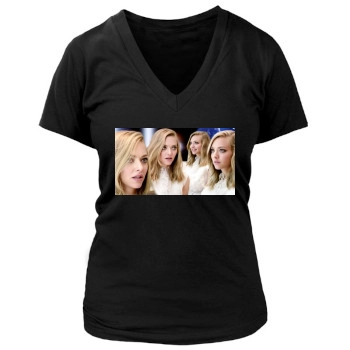 Amanda Seyfried Women's Deep V-Neck TShirt