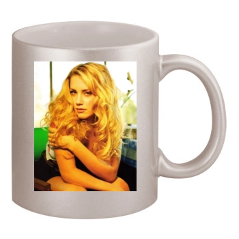 Amber Heard 11oz Metallic Silver Mug