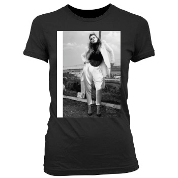 Amber Heard Women's Junior Cut Crewneck T-Shirt