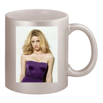 Amber Heard 11oz Metallic Silver Mug