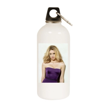 Amber Heard White Water Bottle With Carabiner