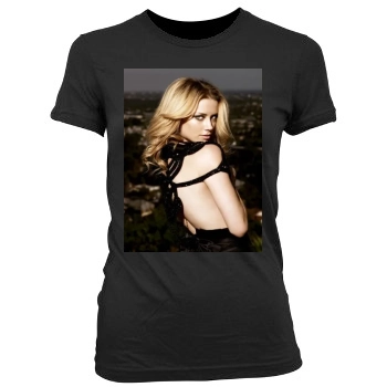 Amber Heard Women's Junior Cut Crewneck T-Shirt