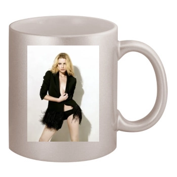 Amber Heard 11oz Metallic Silver Mug