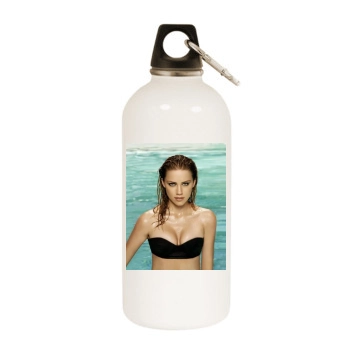 Amber Heard White Water Bottle With Carabiner