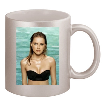 Amber Heard 11oz Metallic Silver Mug