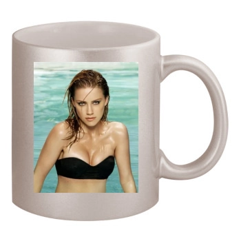 Amber Heard 11oz Metallic Silver Mug