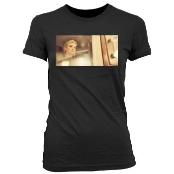 Amber Heard Women's Junior Cut Crewneck T-Shirt