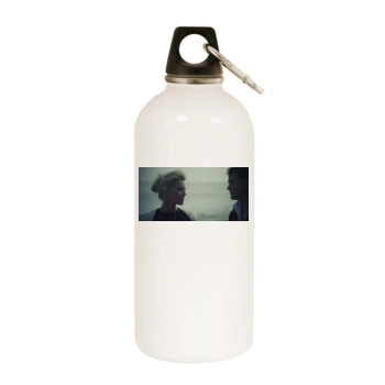 Amber Heard White Water Bottle With Carabiner