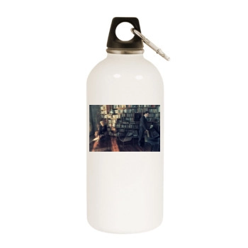 Amber Heard White Water Bottle With Carabiner