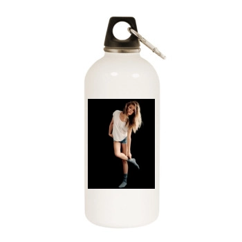 Amber Heard White Water Bottle With Carabiner