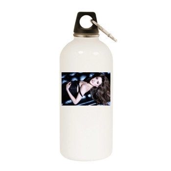 Amber Heard White Water Bottle With Carabiner