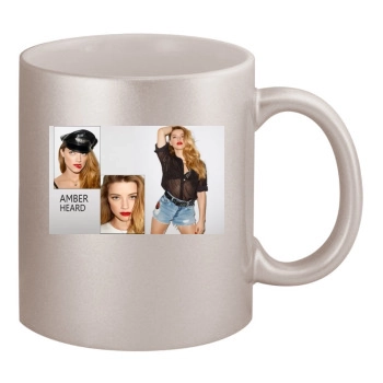 Amber Heard 11oz Metallic Silver Mug