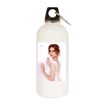 Amy Adams White Water Bottle With Carabiner