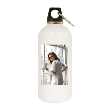 Amy Adams White Water Bottle With Carabiner