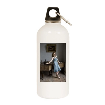 Amy Adams White Water Bottle With Carabiner