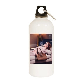 Amy Adams White Water Bottle With Carabiner