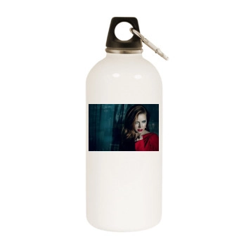 Amy Adams White Water Bottle With Carabiner