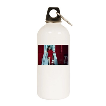 Amy Adams White Water Bottle With Carabiner