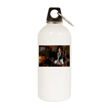 Amy Adams White Water Bottle With Carabiner