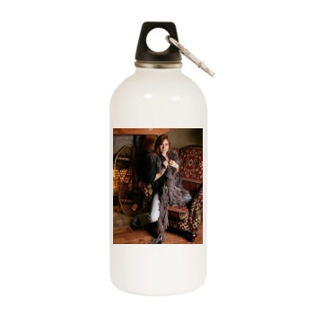 Amy Adams White Water Bottle With Carabiner