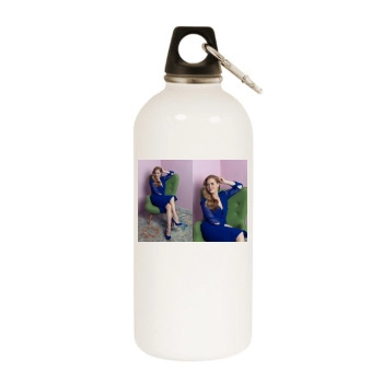 Amy Adams White Water Bottle With Carabiner