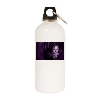 Amy Adams White Water Bottle With Carabiner