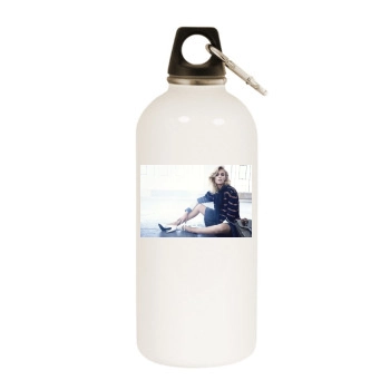 Anja Rubik White Water Bottle With Carabiner