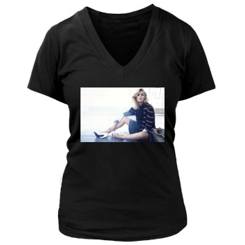 Anja Rubik Women's Deep V-Neck TShirt