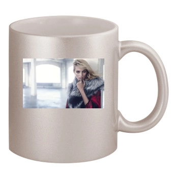 Anja Rubik 11oz Metallic Silver Mug