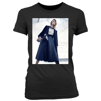 Anja Rubik Women's Junior Cut Crewneck T-Shirt