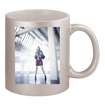 Anja Rubik 11oz Metallic Silver Mug